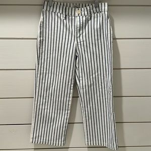 J Crew striped ankle pants